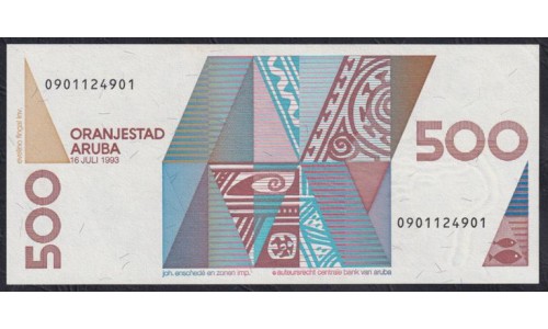 Аруба 500 флорин 1993 года, Классическая Редкость (ARUBA 500 Florin 1993) P 15: UNC 