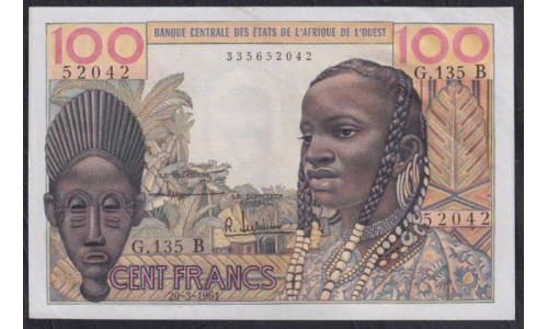 Западные Африканские Штаты (Бенин) 100 франков 1961-1965 год, 52042 (West African States (Benin) 100 francs 1961-1965) P 201Bb: UNC 