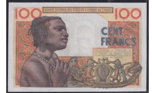 Западные Африканские Штаты (Бенин) 100 франков 1961-1965 год, 52042 (West African States (Benin) 100 francs 1961-1965) P 201Bb: UNC 
