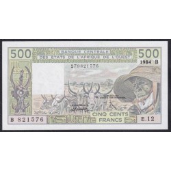 Западные Африканские Штаты (Бенин) 500 франков 1984 год (West African States (Benin) 500 francs 1984) P 206Bg: UNC