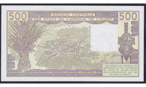 Западные Африканские Штаты (Бенин) 500 франков 1984 год (West African States (Benin) 500 francs 1984) P 206Bg: UNC