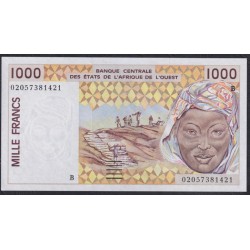 Западные Африканские Штаты (Бенин) 1000 франков 2002 год (West African States (Benin) 1000 francs 2002) P 211Bm: UNC