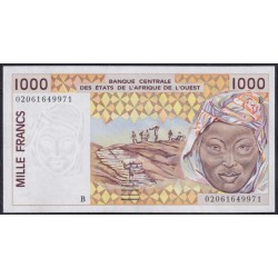 Западные Африканские Штаты (Бенин) 1000 франков 2002 год (West African States (Benin) 1000 francs 2002) P 211Bm: UNC