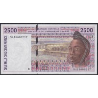 Западные Африканские Штаты (Бенин) 2500 франков 1994 год, НЕЧАСТЫЕ (West African States (Benin)  2500 francs 1994) P 212Bc: UNC