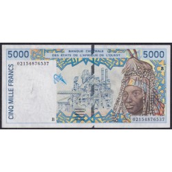 Западные Африканские Штаты (Бенин) 5000 франков 2002 год (West African States (Benin) 5000 francs 2002) P 213Bl: UNC-