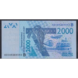 Западные Африканские Штаты (Бенин) 2000 франков 2004 год (West African States (Benin)  2000 francs 2004) P 216Ba: UNC