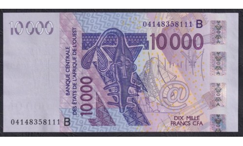 Западные Африканские Штаты (Бенин) 10000 франков 2004 год (West African States (Benin)  10000 francs 2004) P 218Bb: UNC