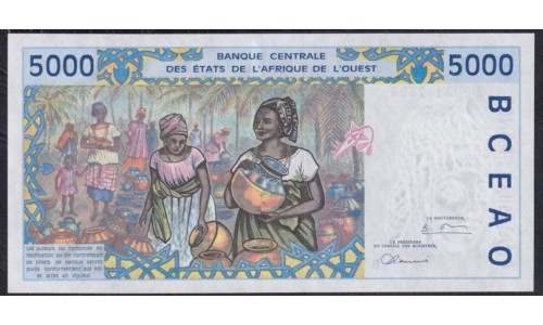 Западные Африканские Штаты (Бенин) 5000 франков 1996 год (West African States (Benin) 5000 francs 1996) P 213Be: UNC