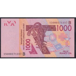 Западные Африканские Штаты (Бенин) 1000 франков 2015 год (West African States (Benin) 1000 francs 2015) P 215Bo: UNC
