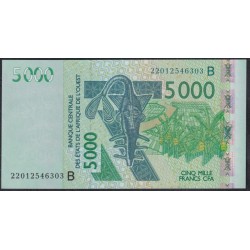 Западные Африканские Штаты (Бенин) 5000 франков 2022 год (West African States (Benin)  5000 francs 2022) P 217B: UNC