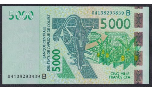 Западные Африканские Штаты (Бенин) 5000 франков 2004 год (West African States (Benin)  5000 francs 2004) P 217Bb: UNC