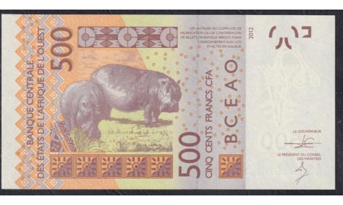 Западные Африканские Штаты (Бенин) 500 франков 2013 год (West African States (Benin)  500 francs 2013) P 219Bb: UNC