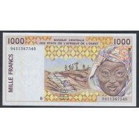 Западные Африканские Штаты (Бенин) 1000 франков 1994 год (West African States (Benin) 1000 francs 1994) P 211Be: UNC