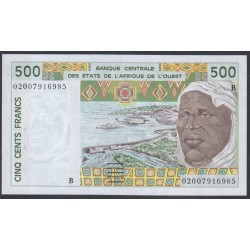 Западные Африканские Штаты (Бенин) 500 франков 2002 год (West African States (Benin) 500 francs 2002) P 210Bn: UNC