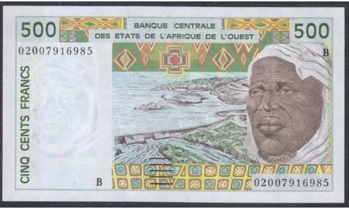 Западные Африканские Штаты (Бенин) 500 франков 2002 год (West African States (Benin) 500 francs 2002) P 210Bn: UNC
