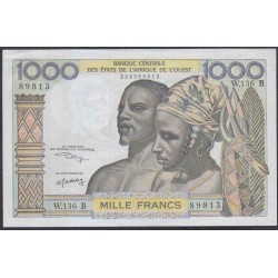 Западные Африканские Штаты (Бенин) 1000 франков 1965 год, РЕДКОСТЬ!!! (West African States (Benin) 1000 francs 1965) P 203Bl: UNC--