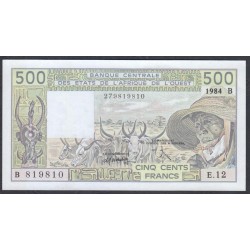 Западные Африканские Штаты (Бенин) 500 франков 1984 год (West African States (Benin) 500 francs 1984) P 206Bg: UNC