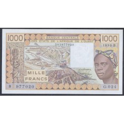 Западные Африканские Штаты (Бенин) 1000 франков 1990 год (West African States (Benin) 1000 francs 1990) P 207Bi: UNC