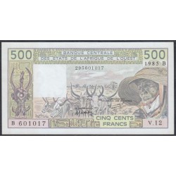 Западные Африканские Штаты (Бенин) 500 франков 1985 год (West African States (Benin) 500 francs 1985) P 206Bi: UNC