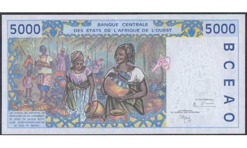 Западные Африканские Штаты (Бенин) 5000 франков 1999 год (West African States (Benin) 5000 francs 1999) P 213Bi: UNC