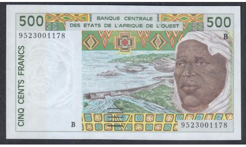 Западные Африканские Штаты (Бенин) 500 франков 1995 год (West African States (Benin) 500 francs 1995) P 210Bf: UNC