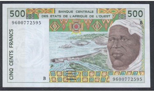 Западные Африканские Штаты (Бенин) 500 франков 1996 год (West African States (Benin) 500 francs 1996) P 210Bg: UNC