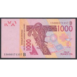 Западные Африканские Штаты (Бенин) 1000 франков 2015 год (West African States (Benin) 1000 francs 2015) P 211Bo: UNC