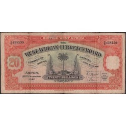 Британская Западная Африка 20 шиллингов 1947 (British West Africa 20 shillings 1947) P 8b : VF