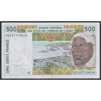 Западные Африканские Штаты Буркина Фасо 500 франков 2002 года (Western African States (Burkina Faso) 500 francs 2002) P310Cm: UNC