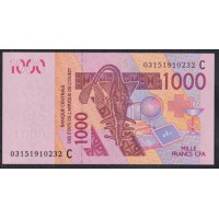 Западные Африканские Штаты Буркина Фасо 1000 франков 2003 года (Western African States (Burkina Faso) 1000 francs 2003) P315Ca: UNC