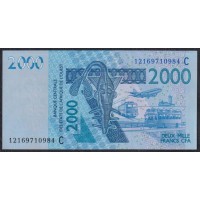 Западные Африканские Штаты Буркина Фасо 2000 франков 2012 года (Western African States (Burkina Faso) 2000 francs 2012) P316Cl: UNC