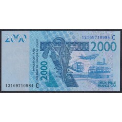 Западные Африканские Штаты Буркина Фасо 2000 франков 2012 года (Western African States (Burkina Faso) 2000 francs 2012) P316Cl: UNC