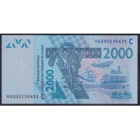 Западные Африканские Штаты Буркина Фасо 2000 франков 2004 года (Western African States (Burkina Faso) 2000 francs 2004) P316Cb: UNC