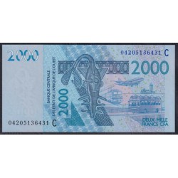 Западные Африканские Штаты Буркина Фасо 2000 франков 2004 года (Western African States (Burkina Faso) 2000 francs 2004) P316Cb: UNC