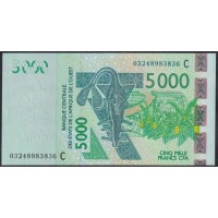 Западные Африканские Штаты Буркина Фасо 5000 франков 2003 года (Western African States (Burkina Faso) 5000 francs 2003) P317Ca: UNC