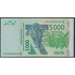 Западные Африканские Штаты Буркина Фасо 5000 франков 2019 года (Western African States (Burkina Faso) 5000 francs 2019) P317C: UNC