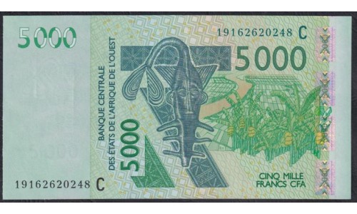 Западные Африканские Штаты Буркина Фасо 5000 франков 2019 года (Western African States (Burkina Faso) 5000 francs 2019) P317C: UNC