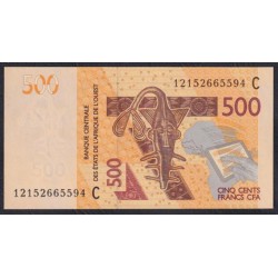 Западные Африканские Штаты Буркина Фасо 500 франков 2012 года (Western African States (Burkina Faso) 500 francs 2019) P319Ca: UNC