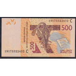 Западные Африканские Штаты Буркина Фасо 500 франков 2019 года (Western African States (Burkina Faso) 500 francs 2019) P319Cg: UNC