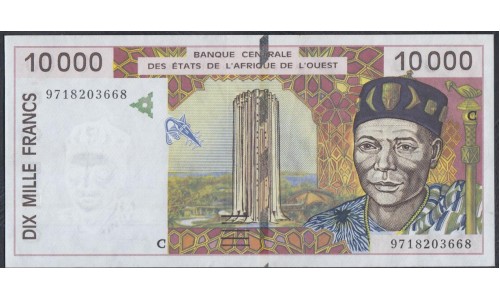 Западные Африканские Штаты (Буркина Фасо) 10000 франков 1997 года (Western African States (Burkina Faso) 10000 francs 1997) P314Ce: aUNC/UNC