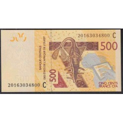 Западные Африканские Штаты (Буркина Фасо) 500 франков 2020 года (Western African States (Burkina Faso) 500 francs 2020) P319Ch: UNC