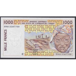 Западные Африканские Штаты (Буркина Фасо) 1000 франков 1999 года (Western African States (Burkina Faso) 1000 francs 1999) P311Cj: UNC