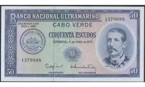 Кабо-Верде 50 эскудо 1972 (CABO VERDE 50 escudos 1972) P 53: UNC