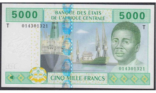 Конго (Республика) 5000 франков 2002 (Congo (Republic) 5000 Francs 2002) P 109Ta : UNC