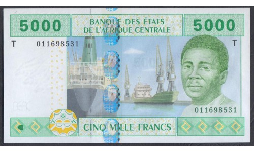 Конго Республика 5000 франков 2002 (Congo (Republic) 5000 Francs 2002) P 109Ta : UNC