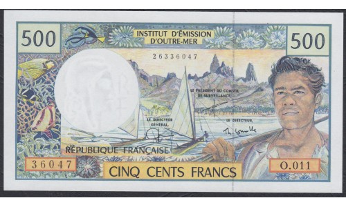 Французские Тихоокеанские Территории 500 франков 1992 года (French Pacific Territories 500 Francs 1992) P 1e: UNC
