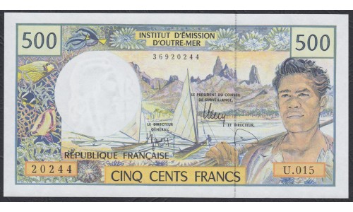 Французские Тихоокеанские Территории 500 франков 1992 года (French Pacific Territories 500 Francs 1992) P 1f: UNC
