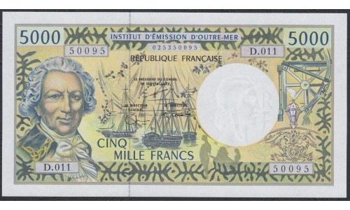 Французские Тихоокеанские Территории 5000 франков 1996 года (French Pacific Territories 5000 Francs 1996) P 3g: UNC