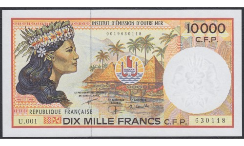 Французские Тихоокеанские Территории 10000 франков 1985 года (French Pacific Territories 10000 Francs 1985) P 4e: UNC