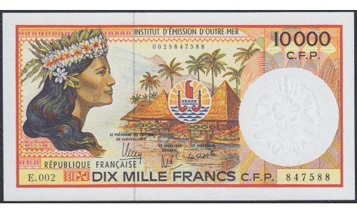 Французские Тихоокеанские Территории 10000 франков 1985 года (French Pacific Territories 10000 Francs 1985) P 4h: UNC